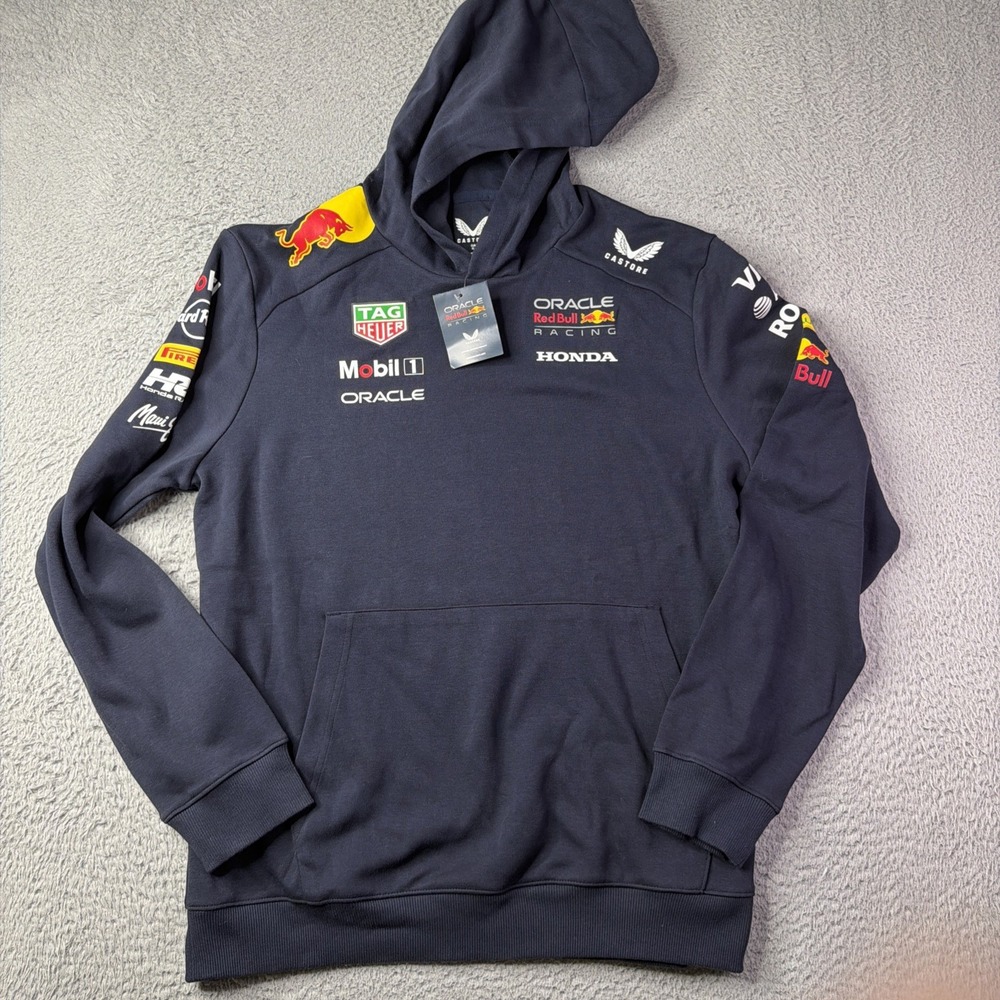 Castore Red Bull Racing F1 Hoodie Men's Sz XL dark blueOracle Honda New WT